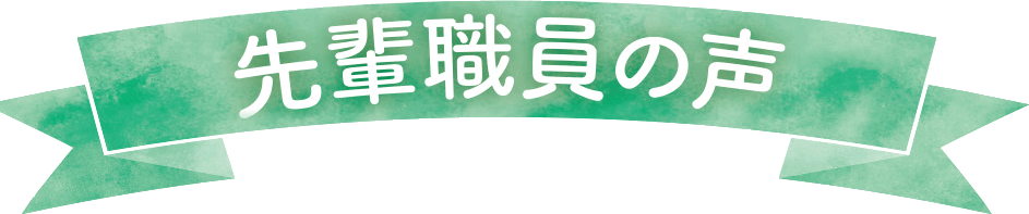 先輩職員の声